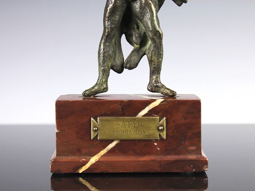 Seltene Grand Tour Bronze Figur 19. Jahrhundert Satyr Pergamon Berlin - Bild 2 von 5