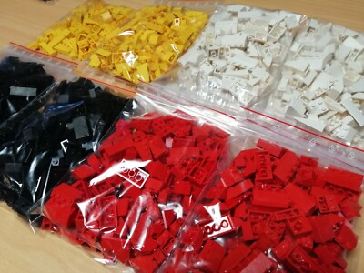 LEGO Konvolut 100 Stück Dachsteine / Inverse Steine viele Farben / Schrägsteine