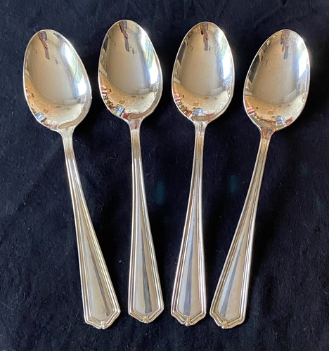 1847 Rogers Bros Pattern RG84 set 4 Soup Spoons, silverplate - Picture 2 of 5