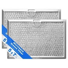 Microwave Vent Filter Compatible with Multiple Brands 5 x 7-5/8 Inches 2 Pack