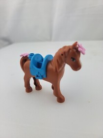 Lego Minifigure Figure Horse / Pony/ Foil W/ Saddle And Flowers Friends 