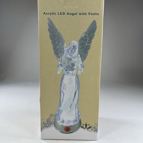 Cracker Barrel Acrylic LED Musical Angel with Violin #578216 - Picture 8 of 10