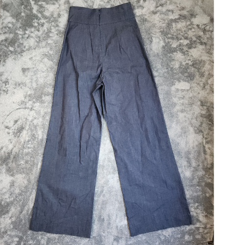 Never A Wallflower Blue Matador High Rise Pants Small Wide Leg Palazzo NEW $285 - Picture 3 of 15