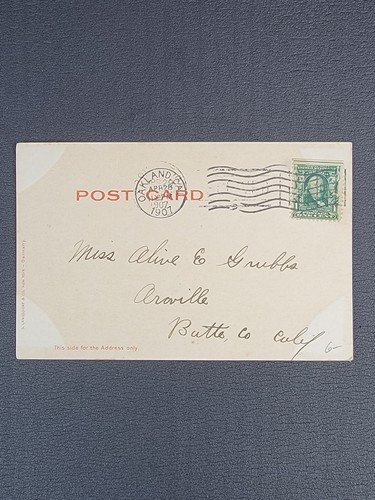 BENJAMIN FRANKLIN SCOTT #300 Stamp on *RARE* Postcard 1907 Double Post Marked - Picture 2 of 6