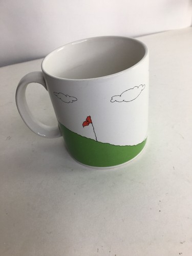 Russ Berrie I'd Rather Be Golfing Coffee Tea Mug Cup Golfer, Greens Flagstick - Picture 2 of 5