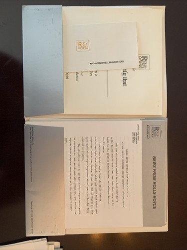 Original Dealer 1981 Rolls Royce Silver Spirit / Spur Media Press Kit & Photos - Picture 7 of 7