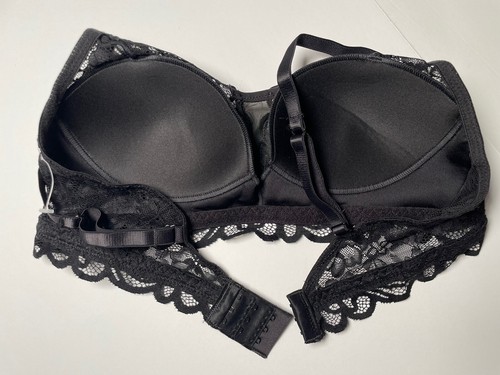 Black Lace Bra Bralette By Bali Wireless ComfortFlex Fit Convertible Lined S/P - Picture 3 of 12