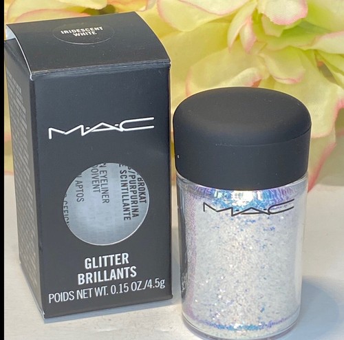 MAC Glitter Pigment Eye Shadow IRIDESCENT WHITE Full Size New in Box Free Ship - Picture 1 of 1