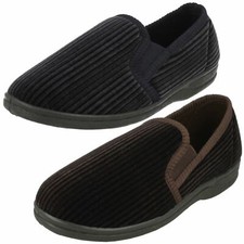 MENS WAYNE SLIP ON BROWN INDOOR LOUNGE SLIPPERS BY FOUR SEASONS RETAIL