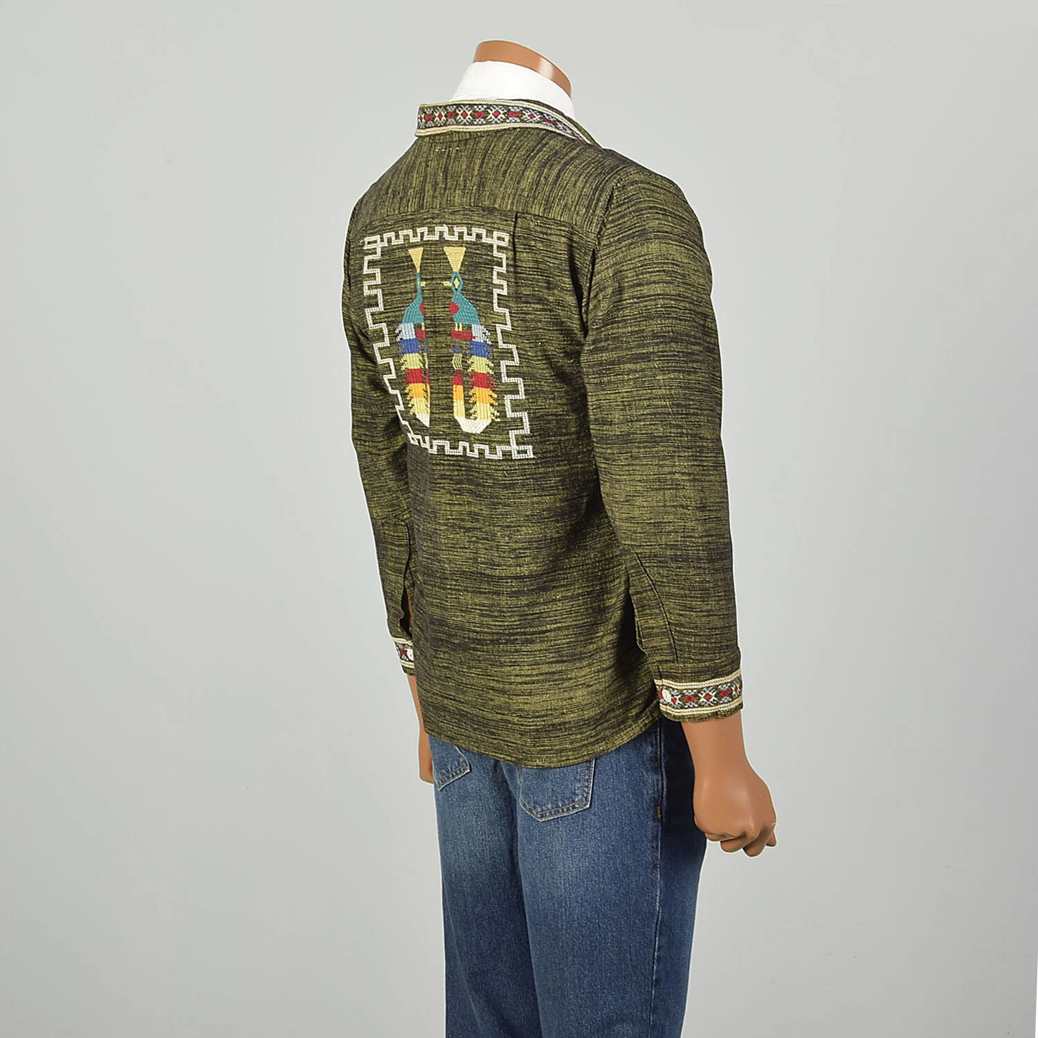  1960s guatemalan souvenir embroidered folk cultural jacket