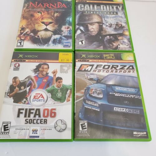 Xbox Genuine Microsoft Original Black Console Video Game System Bundle Lot of 4 - Picture 2 of 7