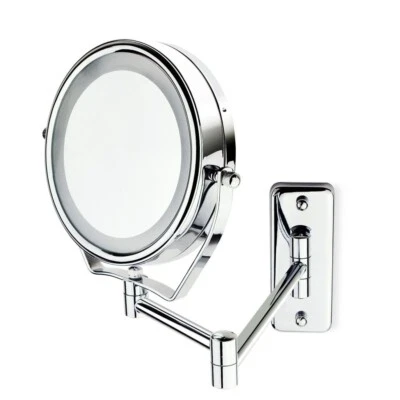 LOYWE Splendido specchio cosmetico illuminato a led da parete 1+5 scomparti