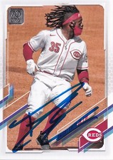 DWIGHT SMITH JR SIGNED AUTO 2021 TOPPS CARD 582 TORONTO BLUE JAY CINCINNATI REDS