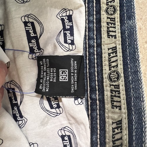 Vintage Pelle Pelle Limited Edition double Knee Jeans Sz 36 Wide Baggy Y2K Rare - Picture 5 of 10