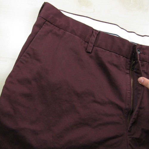 Polo Ralph Lauren Pants Mens 38x32 * Maroon Stretch Slim Chino Cotton Casual - Picture 3 of 16