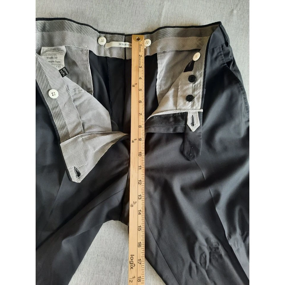 Ermenegildo Zegna Men Tg54 Slim Stretch Waistband Activewear Lined Dress Pants - Image 3 of 4