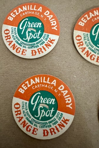 LOT OF 5 MILK BOTTLE CAP. BEZANILLA DAIRY. CARTHAGE, NY.2 - Picture 2 of 9