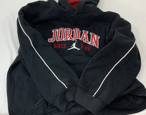 Air Jordan Black Hoodie Size XL With Jordan Since 1985 In Red Pullover - Picture 4 of 9