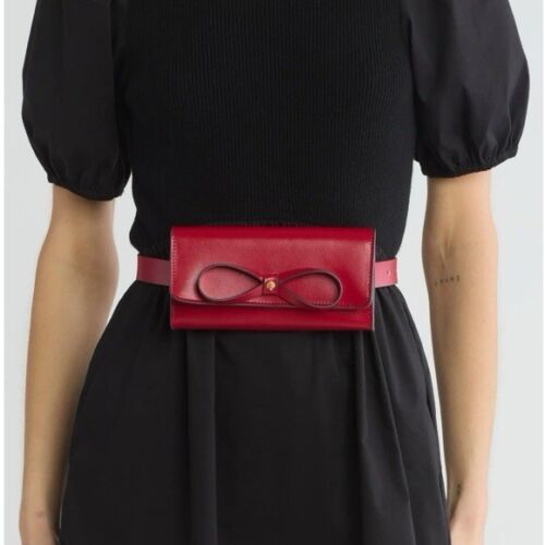 Borsa da cintura Kate Spade rossa con fiocco regolabile in pelle. NUOVO! - Foto 4 di 19