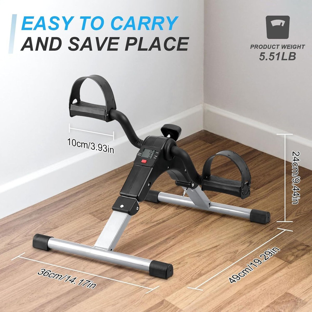 ne.★ Folding Mini Exercise bike Pedal Exerciser W/LCD Screen