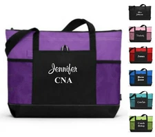 Personalized Tote Bag Bride Bridesmaid Gift Teacher Nurse Purse Wedding Party