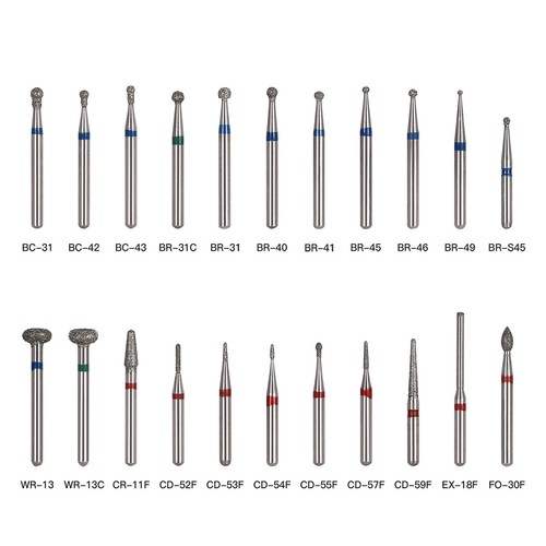 200pcs AZDENT Dental Diamond Burs For High Speed Handpiece Turbine Friction Grip - Picture 19 of 24