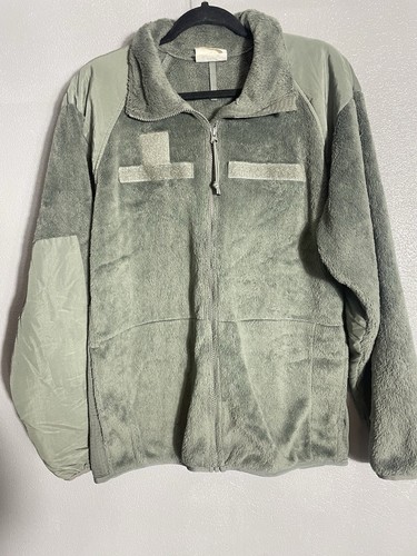 Chaqueta polar USGI Militar Ejército Gen III Polartec clima frío verde liso mediana L