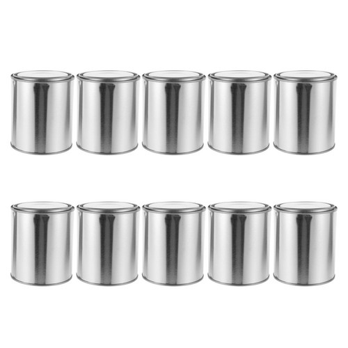  10 Stück Metall Farbdosen mit Deckel: kleine Farbeimer - leere runde Dosen - Bild 4 von 16