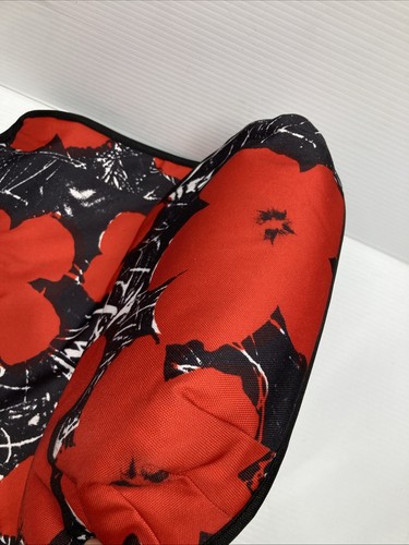 2013 Bugaboo Donkey SE Andy Warhol Flower 2PC Tailored Fabric Set Red Black - Picture 8 of 16