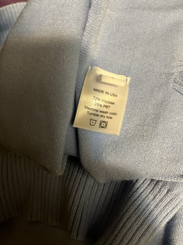 Northern Bourne Women’s Light Blue V Neck Aline Pullover Sweater Size Large NWT - Picture 7 of 7