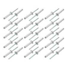 30 Pcs 6mm x 30mm Aluminum/Steel Open End Blind Rivets
