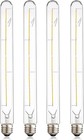 Leools Dimmable T10/T30 Edison Led Tubular Bulb 6W 3000K 11.8 In.Clear,Pack of 4