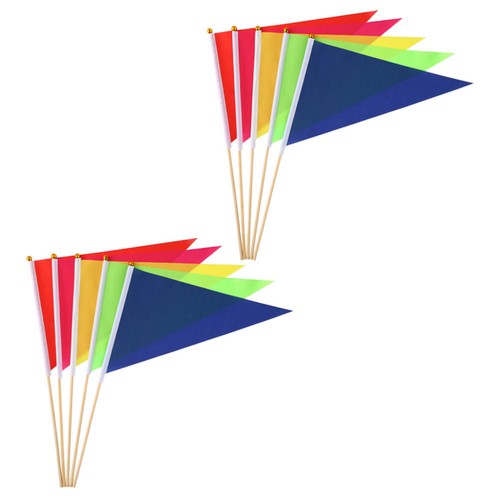 10 Pcs Colorful Building Flag Marker Flags for Lawn Marking Utility - Picture 8 of 12