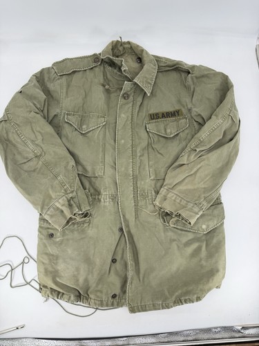 Vintage 1953 US Army Military M-1951 Field Shell Jacket Green Size Large