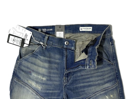 Jeans skinny G-Star RAW uomo 5620 3D zip ginocchio taglia 31x32 nuovo con etichette $230 - Foto 9 di 11