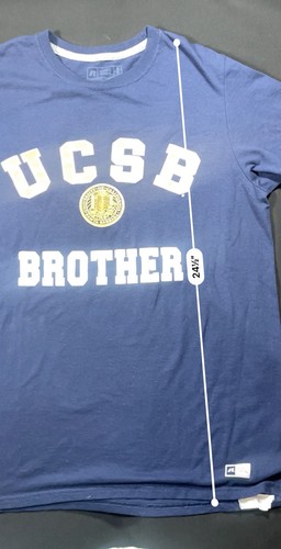 Camisa UCSB Universidad de Santa Bárbara Para Hombre Mediana Azul Hermano - Imagen 3 de 5