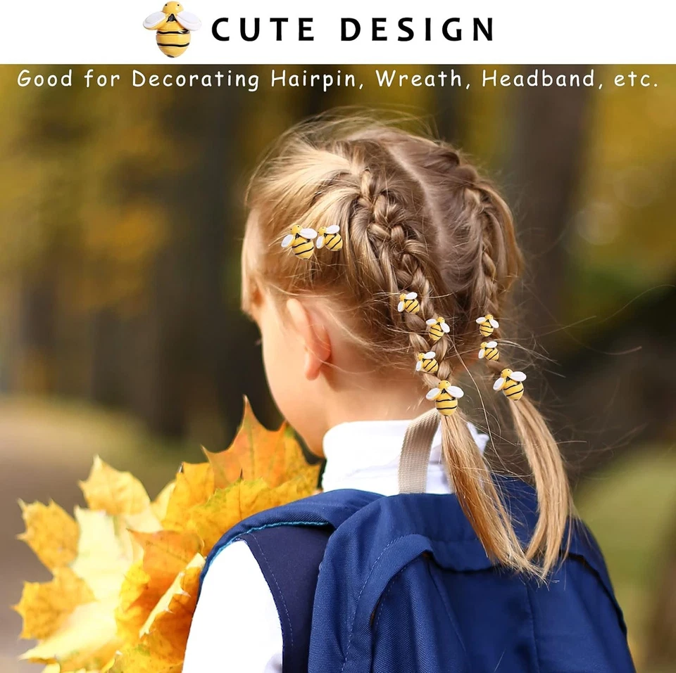 MIKIMIQI 40 Piezas Pequeña Resina Abejas Decoración Abejorro Adorno Abejas... Foto 4 de 4