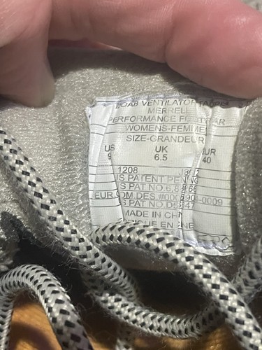 Merrell Moab Ventilador Zapatos de Senderismo Para Mujer’s 9 Marrón Gamuza Malla Vibram Continuum - Imagen 7 de 8