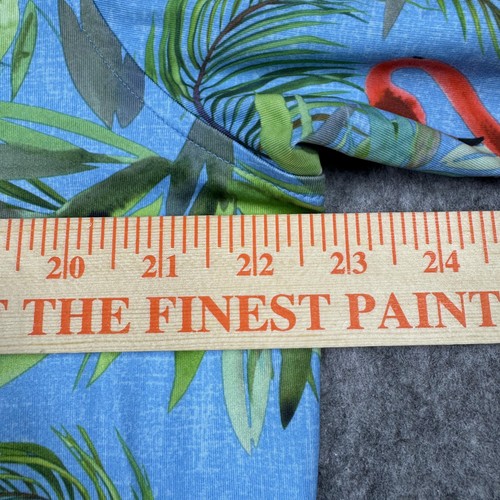 Johnnie-O Shirt Mens Med Tropical Parrot Flamingo Print Stretch Performance FUN - Picture 6 of 9