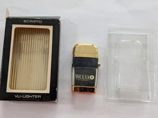 Vintage Scripto VU-Lighter WCCO 4 Gold & Black in Original Box