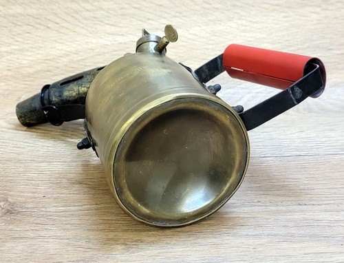 Antikes Sammlerstück Dekore Lötwerkzeug Vintage funktionstüchtig Messing Lötlampe. - Bild 11 von 11