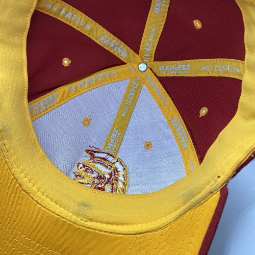 USC Trojans Hat Flex Fit Size Medium Large Red Yellow Zephyr Southern Cal Clean - Picture 9 of 11