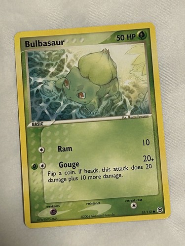 Pokémon Card Bulbasaur 55/112 FireRed & LeafGreen 2004 Pristine NM-Mint - Picture 2 of 10
