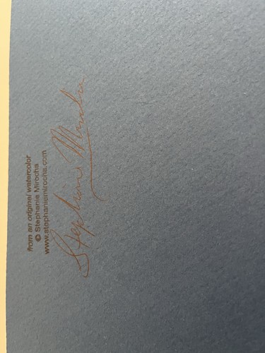 8/10 Stephanie Mirocha signiert Vorder- und Rückseite Aquarell Elefant Gemälde - Bild 3 von 5