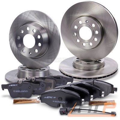 BREMSSCHEIBEN + BREMSBELÄGE VORNE + HINTEN FÜR AUDI A3 Q2 SEAT LEON VW GOLF 7