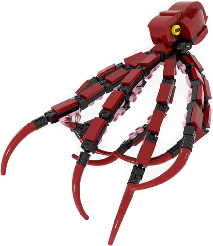 Creative Octopus MOC Building Block, 221Pcs Octopuses Deep Sea Creatures Ocean A - Picture 10 of 12