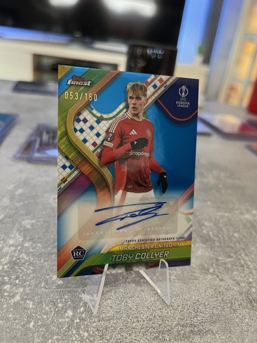 Topps Finest UCC 2024-2025 Toby Collyer RC /150 Blue Auto Manchester