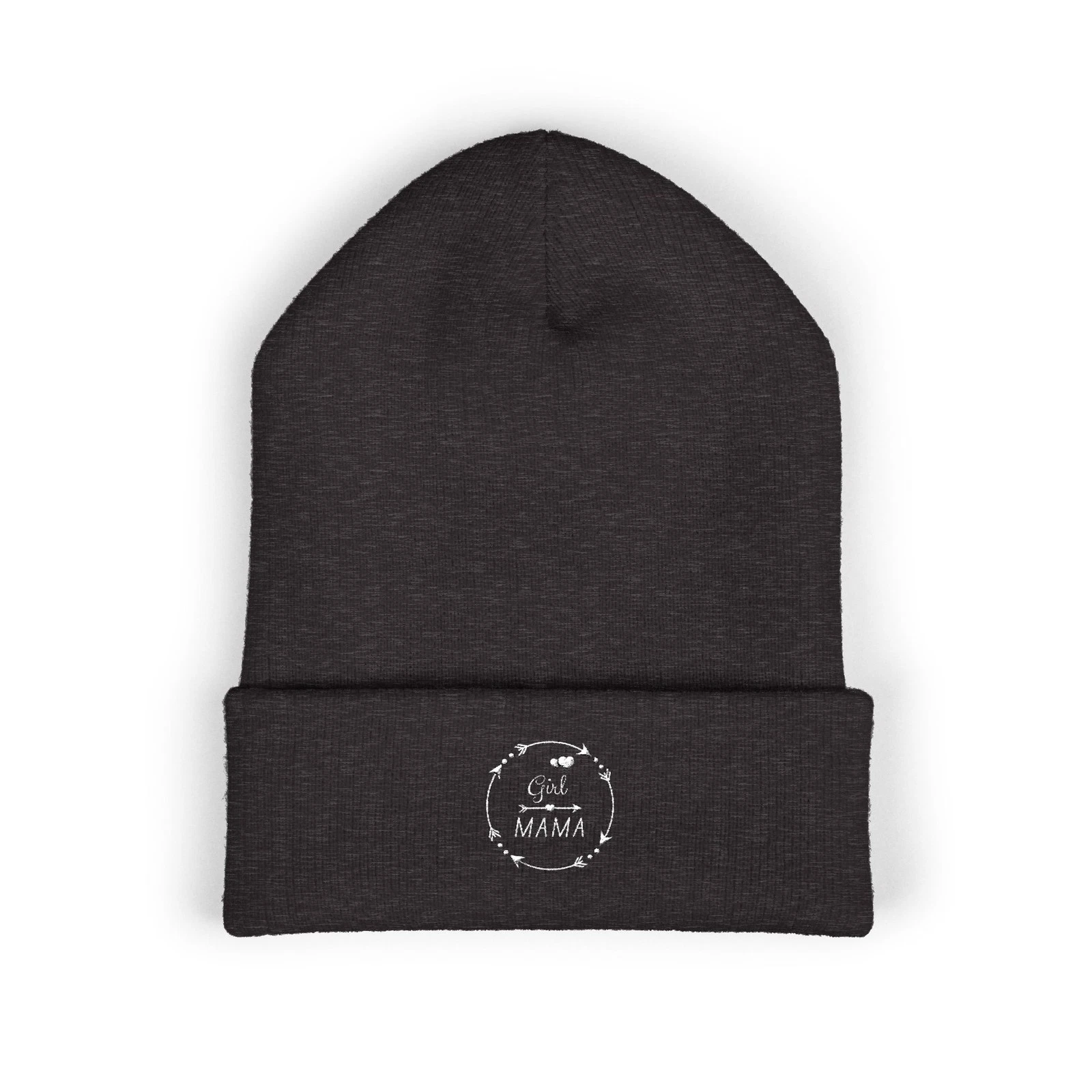 Minimal Wreath Logo Beanie | Embroidered Cuffed Beanie