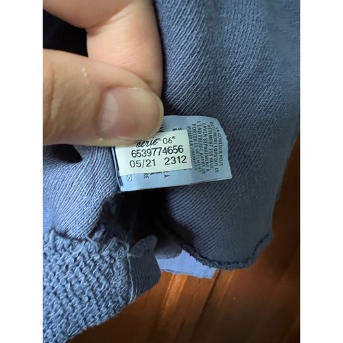 NWT Aerie Women's Weekend Pretty Back Cropped Sweatshirt Long Sleeve Blue Size S - Picture 9 of 13