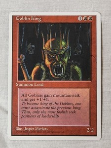 NM Goblin King Fourth Edition Mtg Magic the Gathering